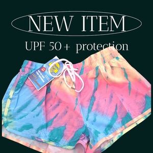 New UPF 50+ protection Active Tie-dye shorts women size M